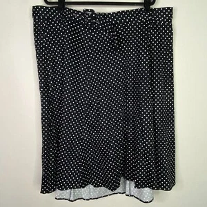 New Torrid Retro Chic Polka Dot Belted Midi Swing Skirt Women's Size 26 - Picture 1 of 7