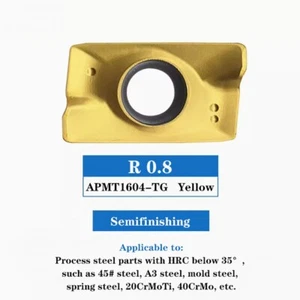 10PCS CNC Milling Cutter Carbide APMT1604PDER-TG Indexabl Carbide Blade APMT1604 - Picture 1 of 15