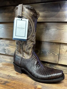 Lucchese Men's Boots - Percy - Tan Lizard - Picture 1 of 2