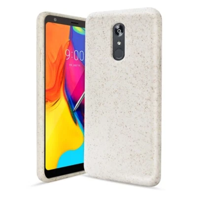 For LG Stylo 5 Case Silicone & Wheat Bran Protective Cover Soft Interior White - Image 1 of 4