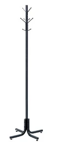 Safco Coat Rack w/4 Double Hooks Black 21” W x 21” D x 70” H Model # 4163BL NEW - Picture 1 of 2