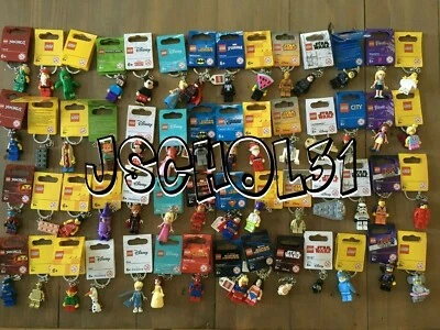 LEGO Minifigure Keychain Lot - You Pick - DC, Marvel, Star Wars, City... - New! - Image 1 of 4