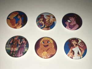 1" SET OF 6 DISNEY HERCULES MOVIE LAPEL BADGE BUTTONS PINS PINBACK [P281] - Picture 1 of 2