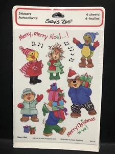 Suzy’s Zoo Holiday Christmas Stickers 4 Sheets NEW SEALED! - Picture 1 of 7