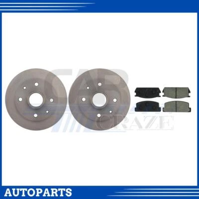Rear Brake Rotors Brake Pads for Mazda RX-7 1.1L 1981 1982 1983 1984 1985 - Image 1 of 4