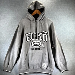 Ecko Unltd By Marc Eco Core Block Arch Hoodie Men's XL Gray Rhino Logo Pullover - Picture 1 of 11