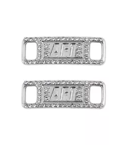 Nike AF1 Encaje de repuesto Tags Insignia de zapato PLATA Air Force Ones Dubraes Diamonds - Imagen 1 de 4