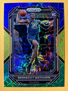 2022-23 PRIZM ROOKIE CHOICE BLUE YELLOW GREEN BENNEDICT MATHURIN INDIANA 254 - Picture 1 of 2