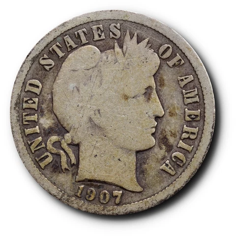 1907-O Barber Dime Silver 10C Cover