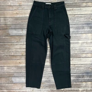 Alex Mill Phoebe High Rise Tapered Jeans 25x28 Womens Black Carpenter Pants - Picture 1 of 9