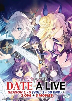DATE A LIVE SEASON 1-5 (VOL. 1 - 58 END) + 2 OVA + 3 MOVIES DVD + EXTRA GIFT - Image 1 of 3