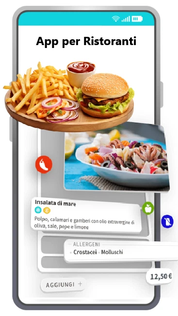 App personalizzata smartphone Android e iOS applicazione pizzeria ristorante Pub - Immagine 1 di 4