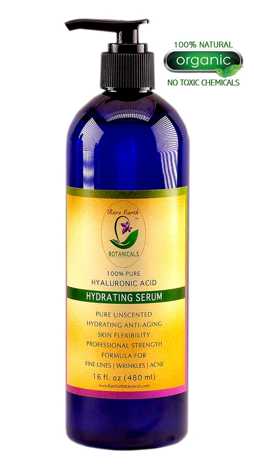 HYALURONIC ACID Serum 100% Pure Organic Anti Aging Wrinkles Fine Lines  16 oz - Image 1 of 4