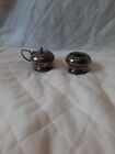 2 silver plate scent pots