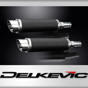 TRIUMPH LEGEND 900 98-01 350mm ROUND CARBON BSAU SILENCER EXHAUST KIT - Picture 1 of 5