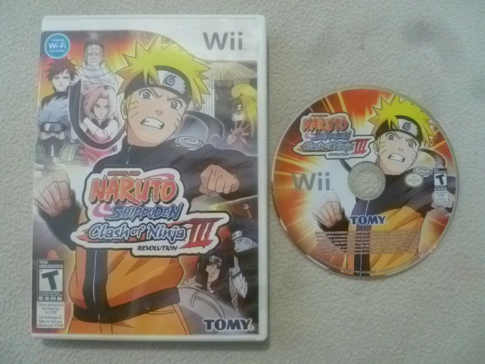 NINTENDO Wii GAME NARUTO SHIPPUDEN CLASH OF NINJA III REVOLUTION TOMY  - Image 1 of 1