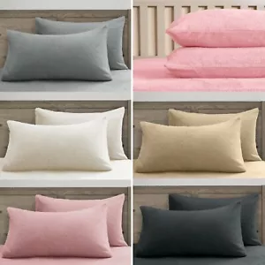 2 4 Pair Teddy Bear Fleece Pillow Cases Super Soft Warm Sherpa Zip Pillow Covers - Picture 1 of 46