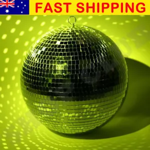 AU 20/30/40cm Disco Mirror Ball DJ Light Silver Dance Party Stage Lighting Motor - Picture 1 of 18