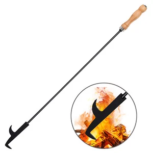 Palo de póquer de hoguera de 32" de alta resistencia con barra para herramientas de fogata de chimenea - Imagen 1 de 17