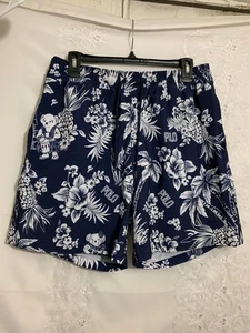 Polo Ralph Lauren Bademode Navy Weiß Tropical Print Badehose Gr. L Neu ohne Etikett - Bild 1 von 5