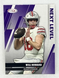 2025 Sage Football Next Level Purple Will Howard #105 Pittsburgh Steelers - Picture 1 of 2