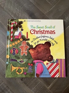 RARE 1970 Golden Scratch and Sniff Book: The Sweet Smell of Christmas “K” Print - Imagen 1 de 19
