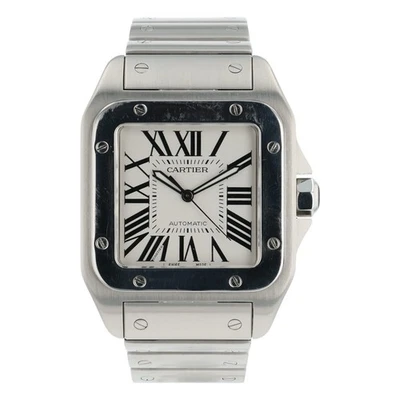Cartier Santos 100 Stainless Steel Silver Dial 38mm Automatic Mens W20073X8 - Image 1 of 4