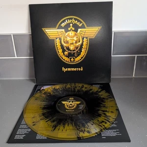 MOTORHEAD - HAMMERED 2022 YELLOW/ BLACK SPLATTER VINYL LP BMGCAT370LPX EX/VG+ - Foto 1 di 11
