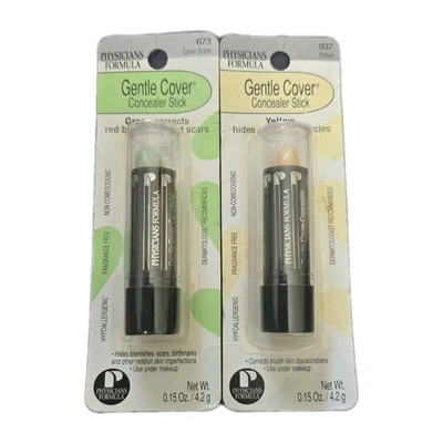 Lot Of 2 Physicians Formula Concealer Stick Yellow 837 Green 673 - Image 1 of 4