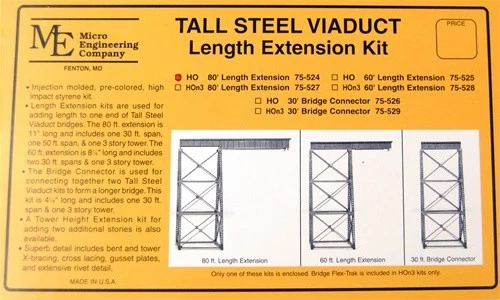 Micro Engineering 75-524 HO Scale 80' Length Extension Tall Steel Viaduct - Image 1 of 1