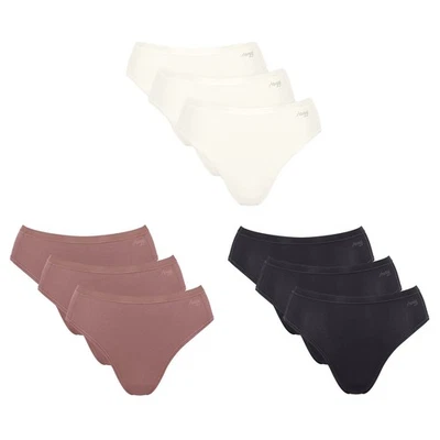 Sloggi Mujer Tai-Slips, 3er Paquete - Ir Daily Algodón Tai 3P, Ropa,Stretch - Imagen 1 de 4