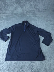 Starter Pullover Mens Large Dark Navy Dri-Star Quarter Zip Athletic Shirt - Picture 1 of 9