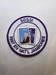 BSA 1997 National Jamboree SOSSI Scouts on Stamps Patch - Bild 1 von 1