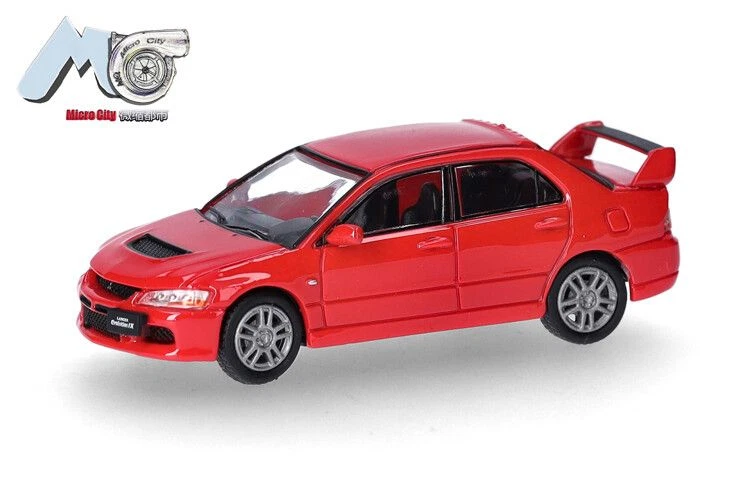 MICRO CITY - Voiture de 2005 de couleur rouge - MITSUBISHI Lancer Evolution 9... - Photo 1/4