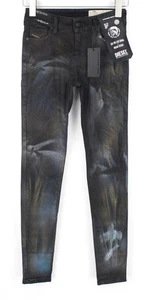 DIESEL Slandy-SP2 069IV Women's W24/L32 Black Super Slim Skinny Stretch Fit - Picture 1 of 9