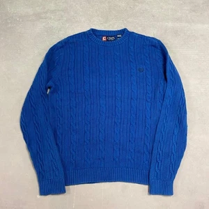 Vintage Chaps Knitted Jumper Cable Knit Patterned Pullover Sweater With Men's - Picture 1 of 5
