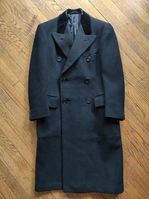 Abrigo de campo de doble botonadura para hombre True Vintage cuello de terciopelo original años 30 Foto 1 de 4