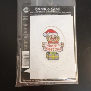 NMI Needle Magic Stitch a Card Jack in the Box Elf Counted Cross Stitch Kit 2234 - Bild 1 von 6