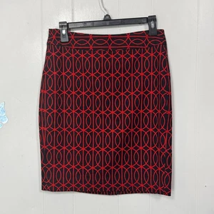 Banana Republic Damen Gerader Bleistiftrock Größe 4 Zierlich Blau Rot Büro Neu - Bild 1 von 13