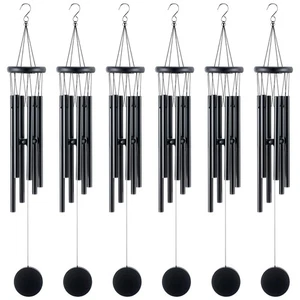 6 Pcs Rustic Wind Chimes for Outside 28 Inch Deep Tone Wind Chimes with 6 Alu... - Picture 1 of 6