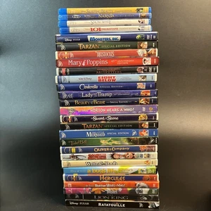 25+ Children’s Family Animated Disney Pixar DVD Blue Ray Mixed Lot Kids Cartoon - Picture 1 of 17