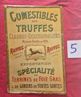 5 / Plaque Lithographiée 1910  COMESTIBLES aux TRUFFES  Claudot - deschandeliers