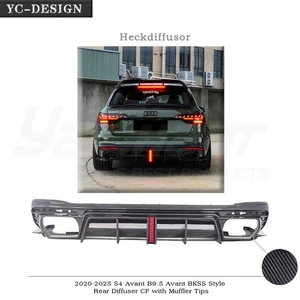 Carbon für 20-25 S4 Avant B9.5 Avant BKSS Style Rear Diffuser w/ Muffler Tips - Bild 1 von 24