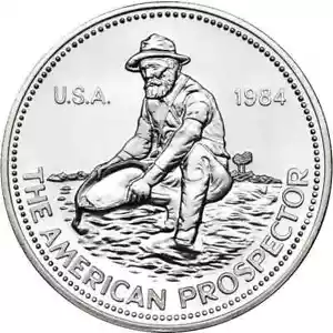 Ronda de plata Engelhard Eagle Prospector 1984 vintage 1 oz .999 ~ blanco explosivo ~ - Imagen 1 de 2