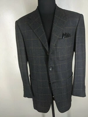 Blazer Pal Zileri Vintage Hecho en Italia 3 Btn Bolsillos Parche 42 R-Fit 42R-44 Reg Foto 1 de 4