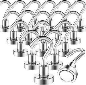 25 lbs Heavy Duty Neodymium Magnetic Hooks for Cruise Home Fridge and Whiteboard - Picture 1 of 8