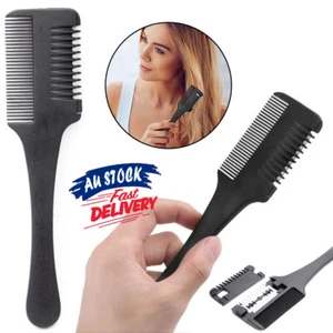 Hair Cutting Thinning DIY Razor Comb Hair Double Sides Razor Trimmer with Blades - Picture 1 of 11