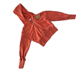 Habitual Girls Size 10 Cropped Zip Orange Hoodie - Picture 1 of 6
