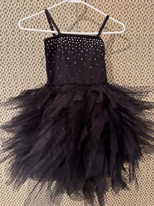 Ooh! La, La! Couture Girl's Size 6X/7 Dress Black Sleeveless With Sparkles - Picture 1 of 4