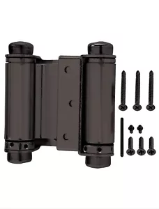 2x Everbilt 3'' Oil Rubbed Bronze Double Action Spring Hinges 2-pack - Picture 1 of 4